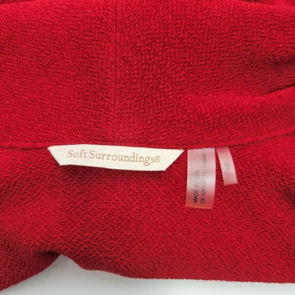 Soft Surroundings Women's Red Mesa Button Long Open Vest Size S - Picture 12 of 14